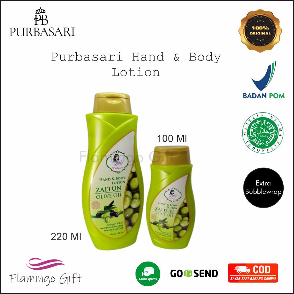 Purbasari Hand And Body Lotion Zaitun 100 ml &amp; 220 ml