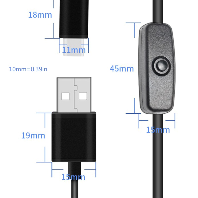 Btsg 5V 3A 3000mA Power Supply Adapter Kabel Charger USB Tipe-C Untuk Raspberry Pi4 4B US/EU Plug Dengan Switch