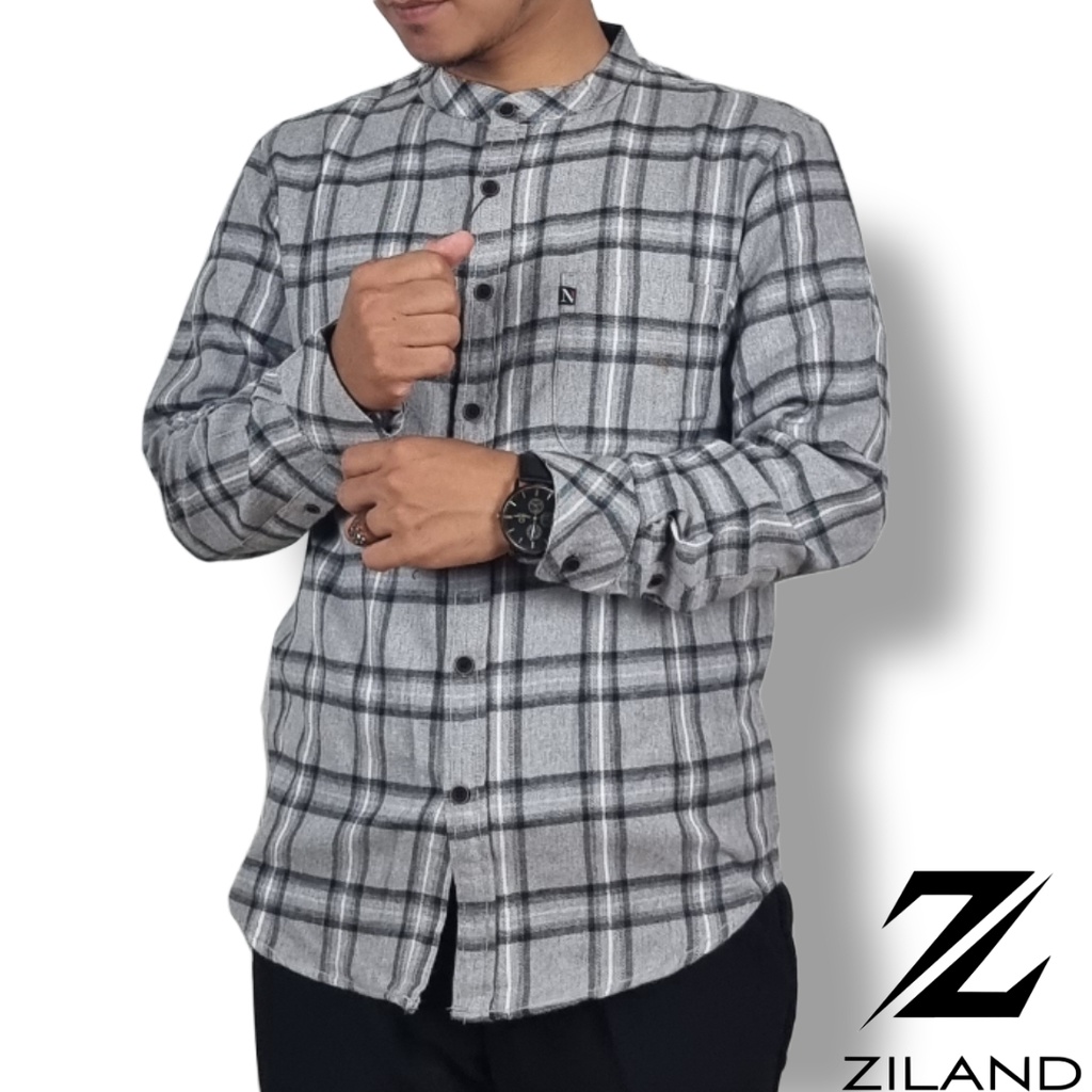 Kemeja Koko Pria Lengan Panjang Katun Flanel Premium New ZLN