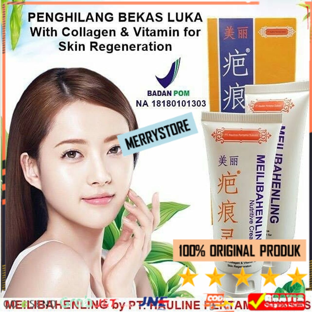 Obat Cream Penghilang Bekas Luka Lama Hitam Koreng Bopeng Jerawat Meilibahenling Original 100% Ampuh BPOM Resmi Mengobati Luka Kulit Asli Halal Berkhasiat Untuk Menghilangkan Semua Jenis Bekas Luka Yang Mengandung Bahan Natural Alami Tanpa Efek Samping