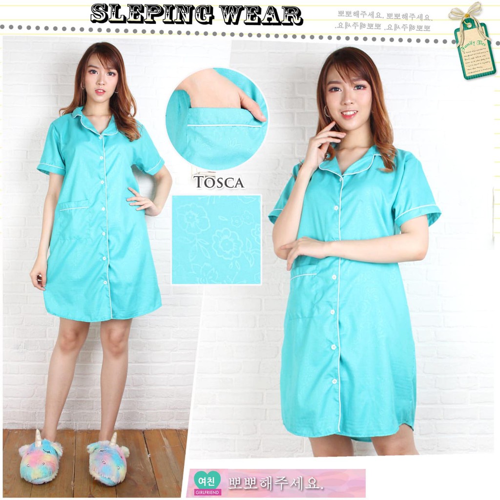 HipNop SATIN EMBOS PIYAMA WANITA BAJU TIDUR CEWEK PAKAIAN CEWEK