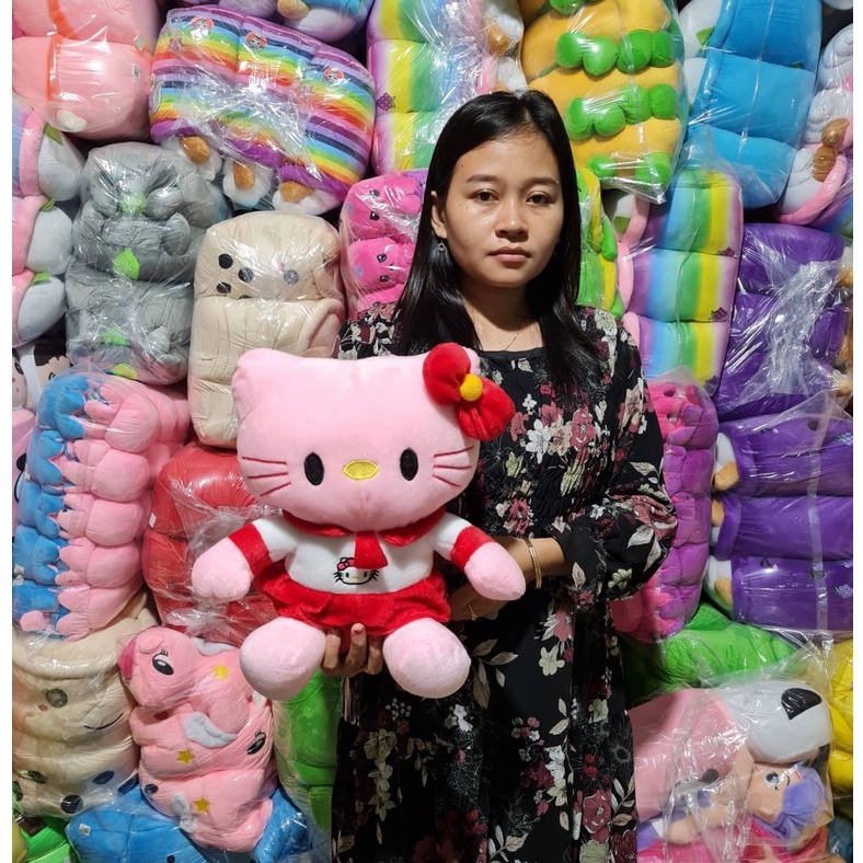 Boneka HELLO KITTY BAJU sekolah UKURAN 32 CM