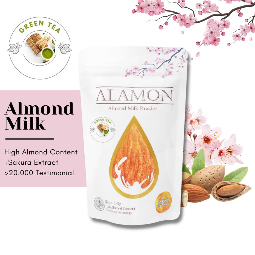 Susu Almond Bubuk- Alamond Milk Susu Nutrisi Otak dan Kulit Aneka Rasa - Asi Booster