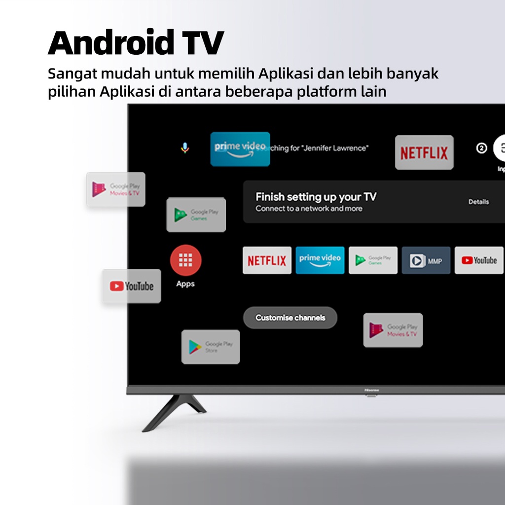 Hisense SMART LED TV ANDROID 32 INCH 32E4F