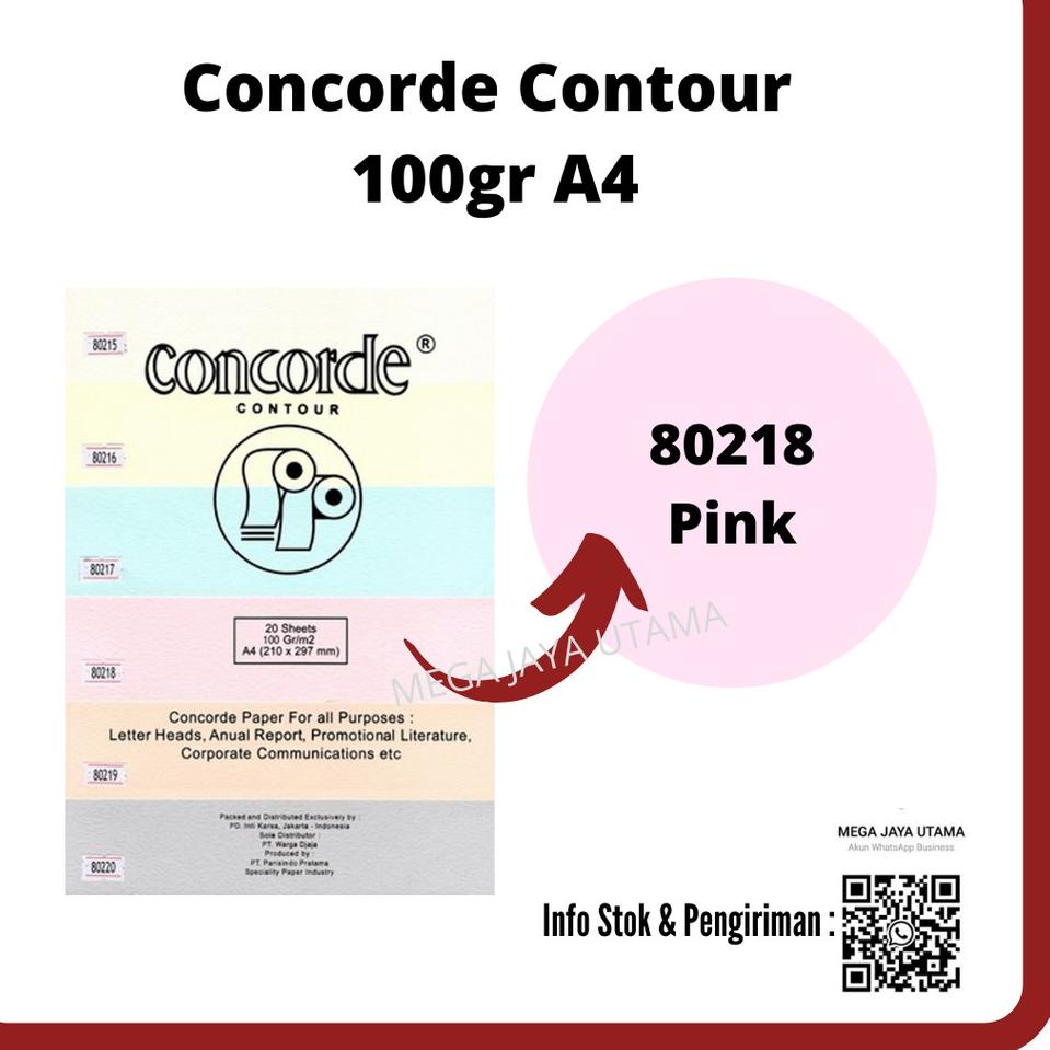

W Kertas Concorde Contour 100gr A4 (21,0 X 29,7 Cm) Isi 20 Sheet ▼➘ _