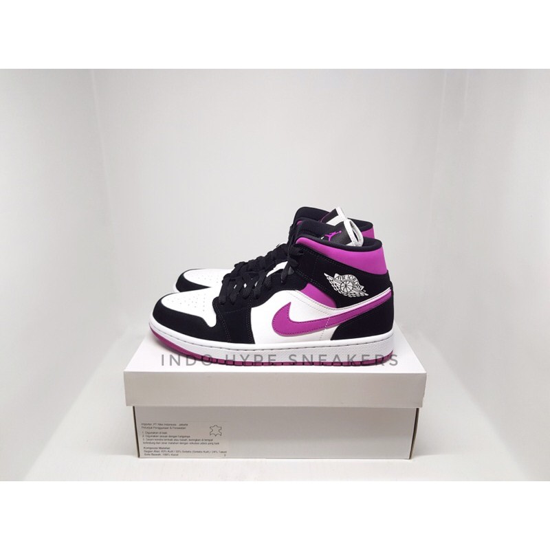 Air Jordan 1 Mid Womens BLACK CACTUS FLOWER