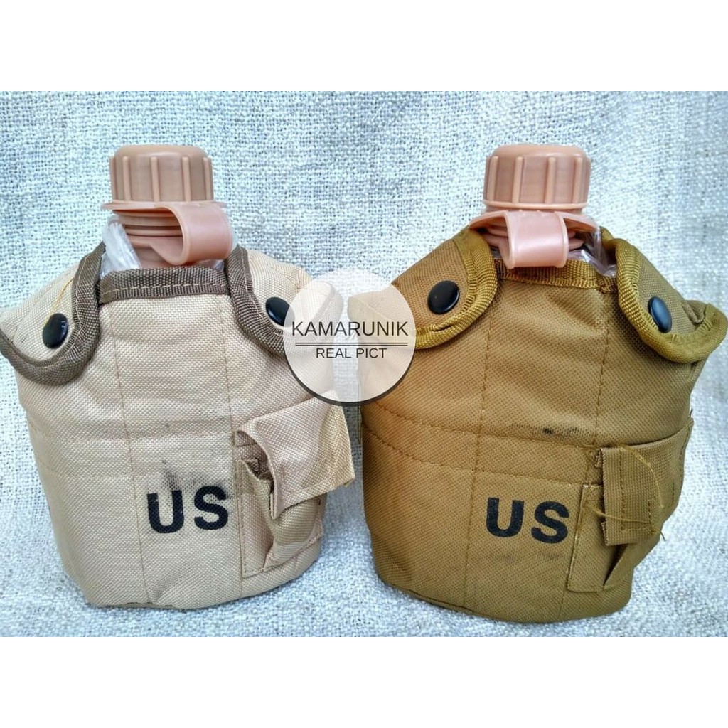 New Item! MILITARY BOTTLE US ARMY TACTICAL, BOTOL MINUM US MILITER ARMY VEPLES Baru!