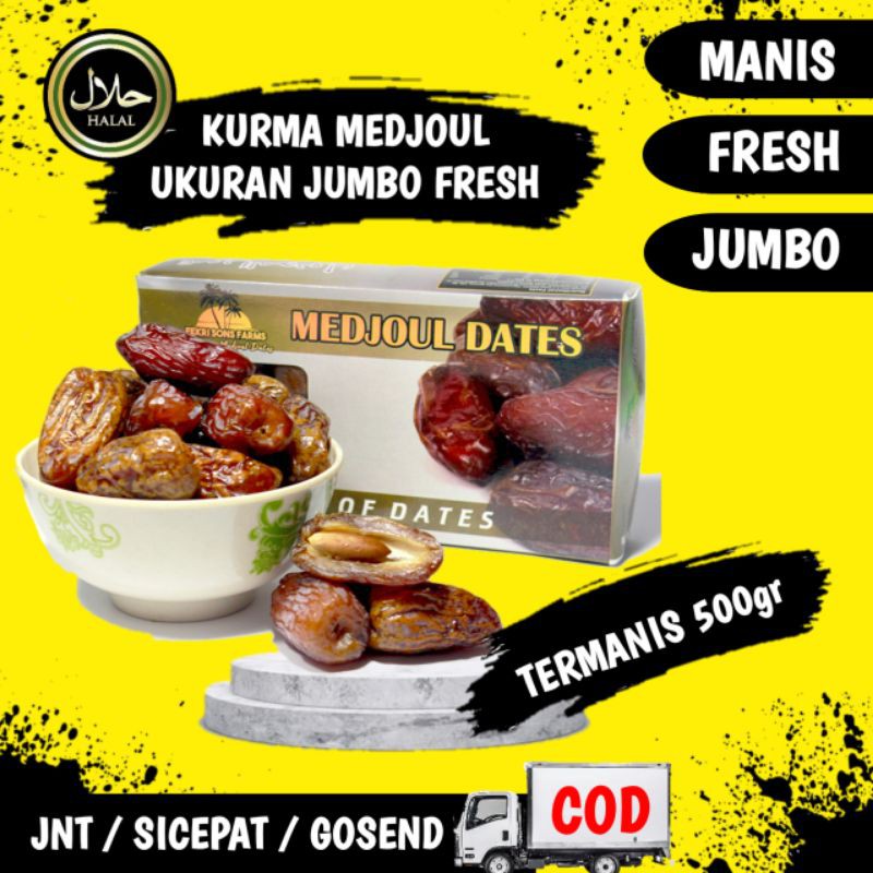

COD kurma medjool / medjol medjoul palestine Palestina original premium ukuran jumbo 500gr