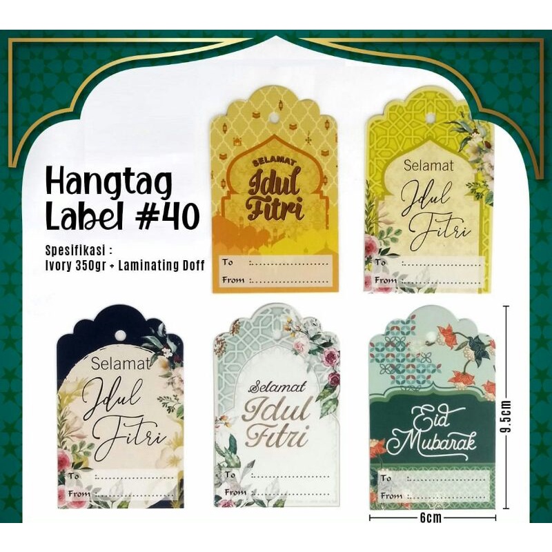 

Hang Tag Idul Fitri Yellow Green T / F - 25pcs