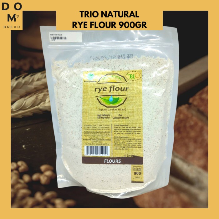 

✨COD✨ Tepung Rye Trio Natural (Wholemeal Rye Flour) 900 GR