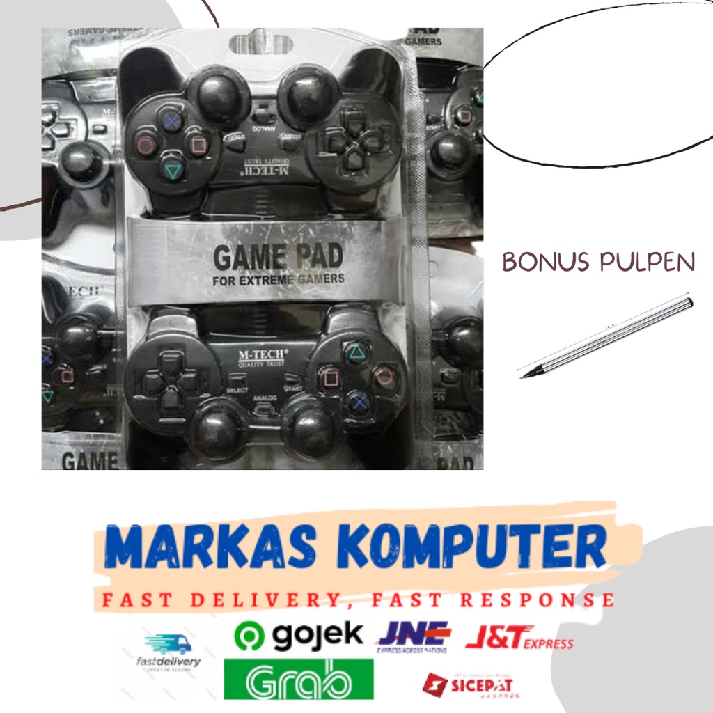 Joystick / Game Pad / Stick PC Laptop Komputer Double Analog Hitam USB