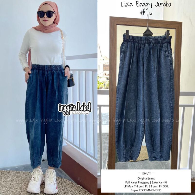 LIZA BAGGY JUMBO #16 BY INGGITA LABEL (BAGGY JEANS JUMBO) Celana jeans wanita