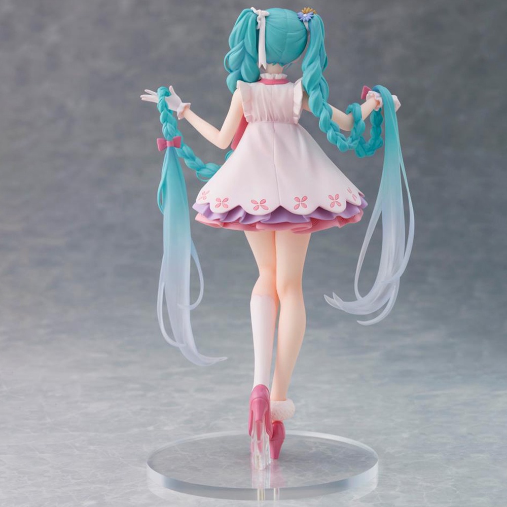 Mainan Action Figures Model Kartun Anime Hatsune Miku Sakura Pink 20CM Bahan PVC Untuk Dekorasi Desktop