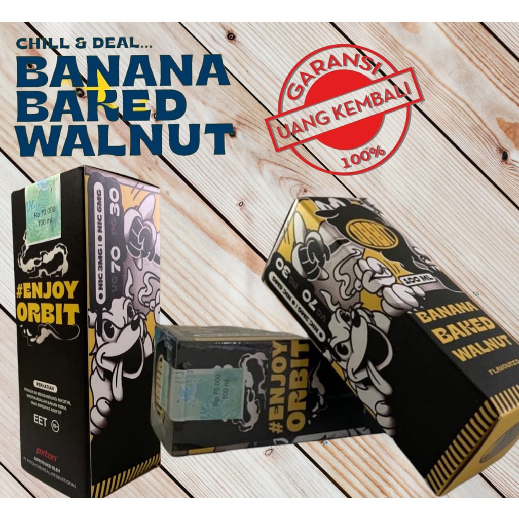 Liquids ORBIT Resmi Cukai Banana Baked Walnut