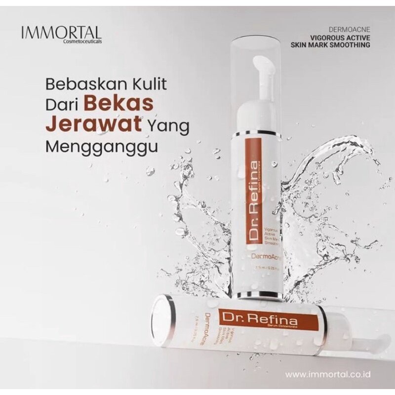 Serum Bopeng Scar Bekas jerawat Dermo Acne Dr Refina Original Asli Skin Mark Smoothing