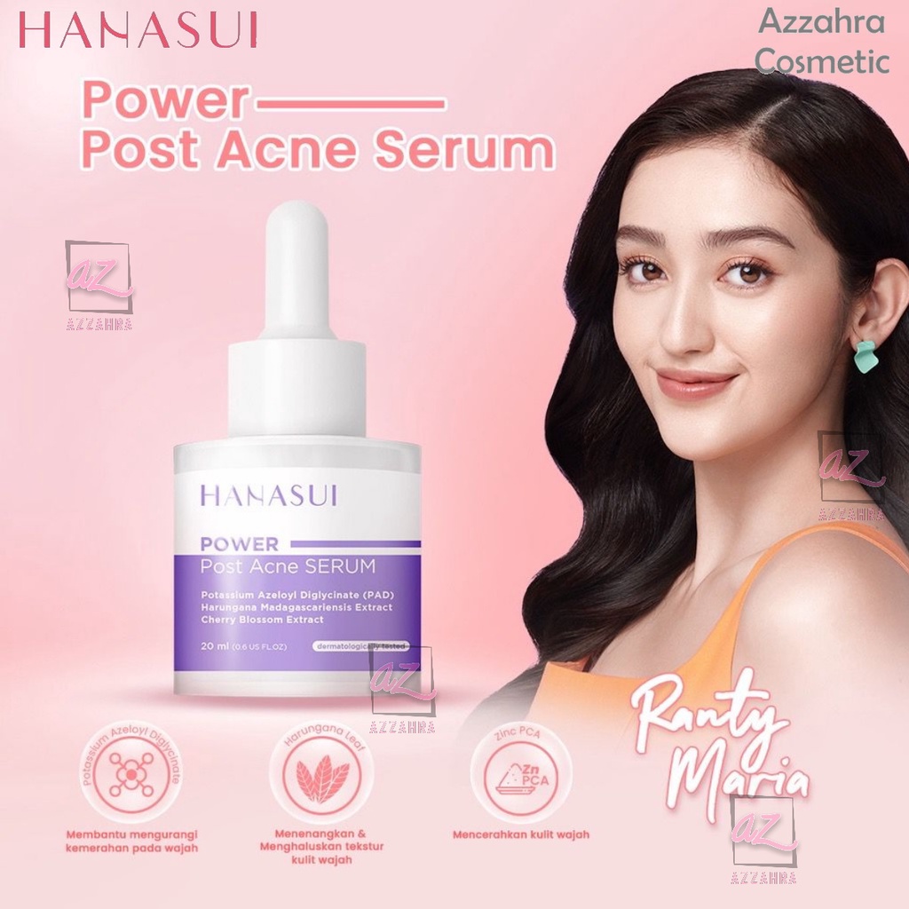 Hanasui Power Post Acne Serum 20ml | Menyamarkan noda bekas jerawat dalam 7 hari