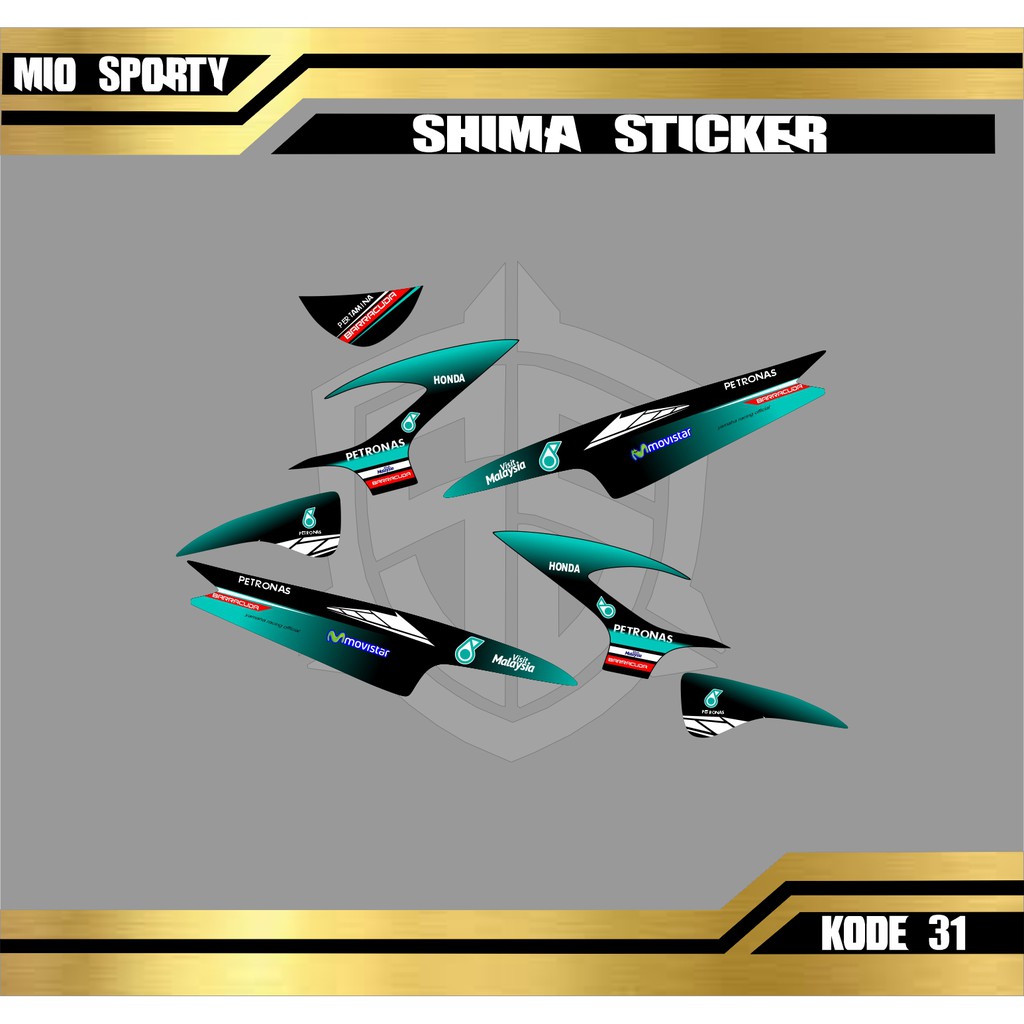 [COD] Stiker MIO SPORTY Striping MIO SPORTY Motor YAMAHA Sticker Variasi Racing Petronas 31 - 36