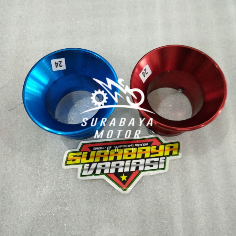 Corong Karburator Variasi PE 24 Merah, Biru