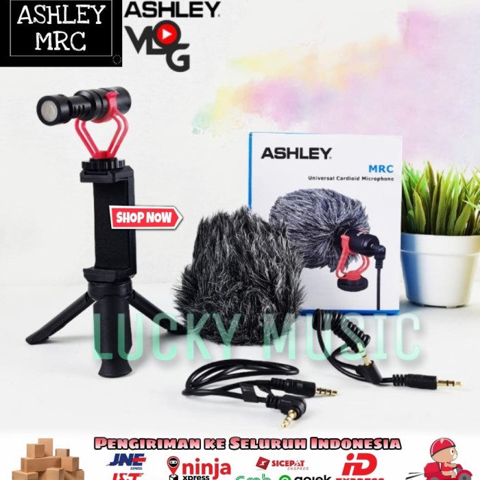 Jual Paket Vlog Hp Mic Ashley MRC dan Tripod Vlogging Youtube Berkualitas