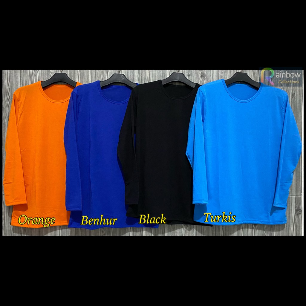 O-NECK Lengan Panjang / Kaos Oblong Polos Basic / Kaos Polos / T-shirt ONECK XL