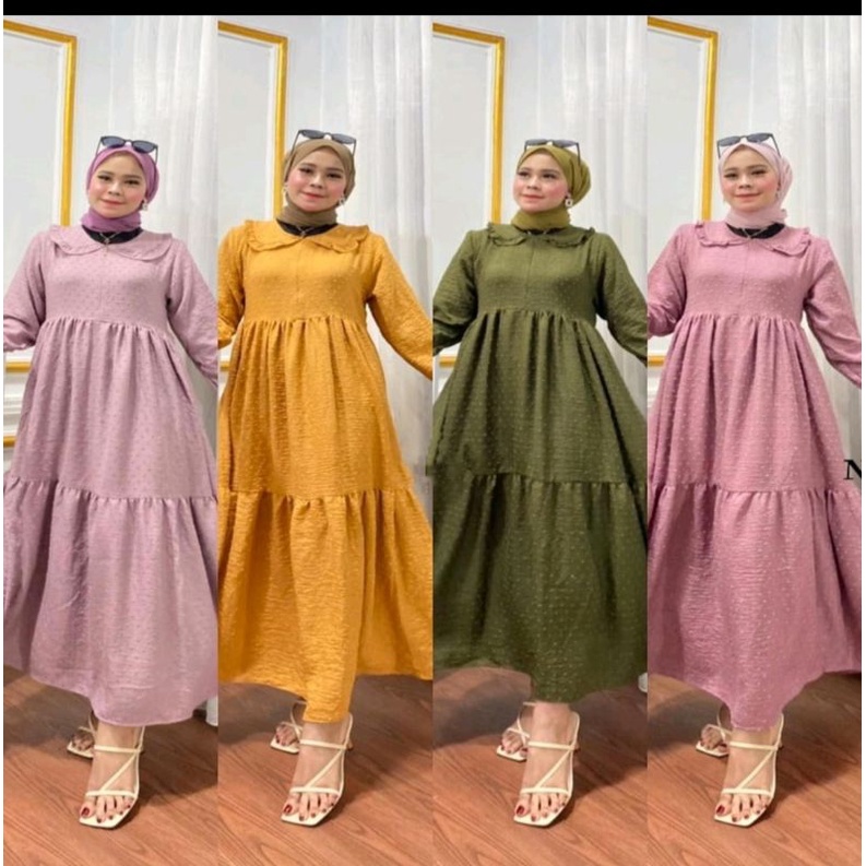 MAXI LONG DRESS CRINKLE URAGIRI / hijab CRINKLE uragiri / gamis  CRINKLE uragiri murah/ gamis murah