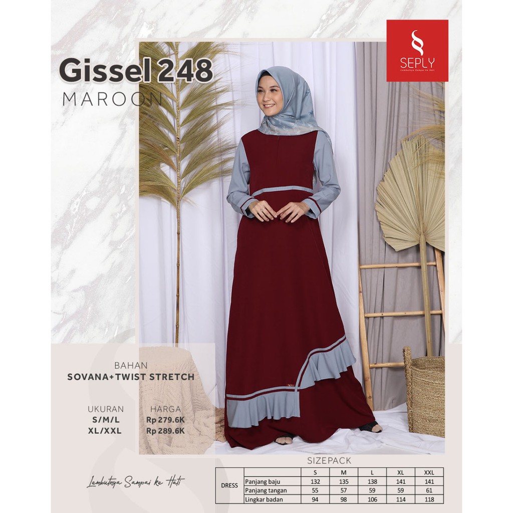 GAMIS GISSEL 248 MAROON SEPLY