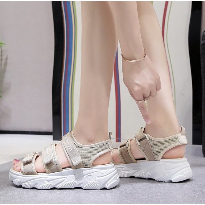 TBIG [COD] Sandal Gladiator 3 Tali Strap FLOWER Wanita Import Korea Style Santai Gunung Wanita