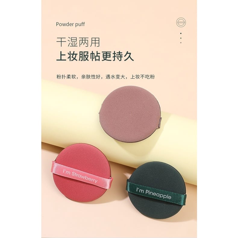 Pretty 3Pcs/7pcs Pack Round Shape Soft Makeup Blending Sponges Foundation Air Cushion Powder Puff For Applying Liquid, Cream, Loose Powder