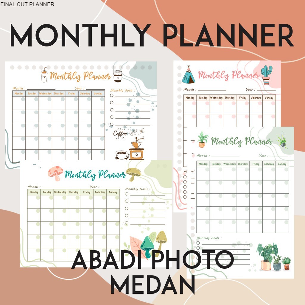 

Monthly Planner - Study Planner - Binder Planner (A5 & B5 & A6) Loose Leaf / ISI BINDER
