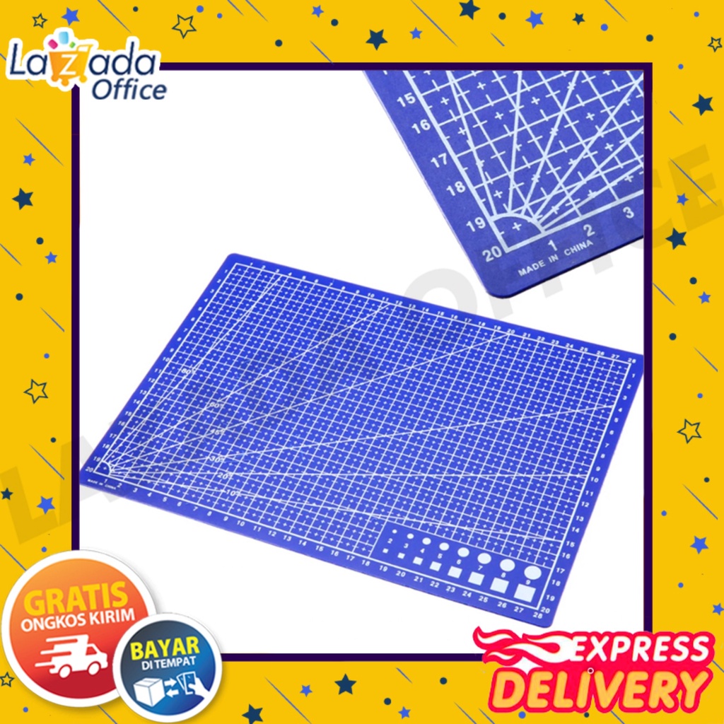 

Cutting Mat A4 Garis Grid Kartu Kerajinan Tangan Kain Kertas Kulit Papan PS