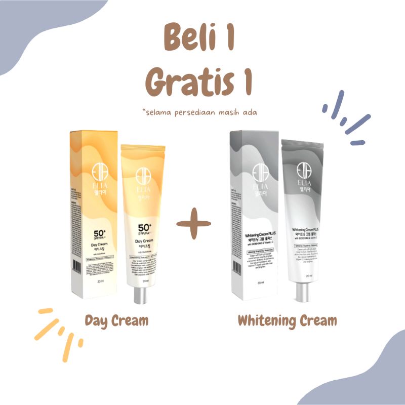 BUY 1 GET 1 ELIA DAY CREAM & ELIA WHITENING CREAM SKINCARE KOREA