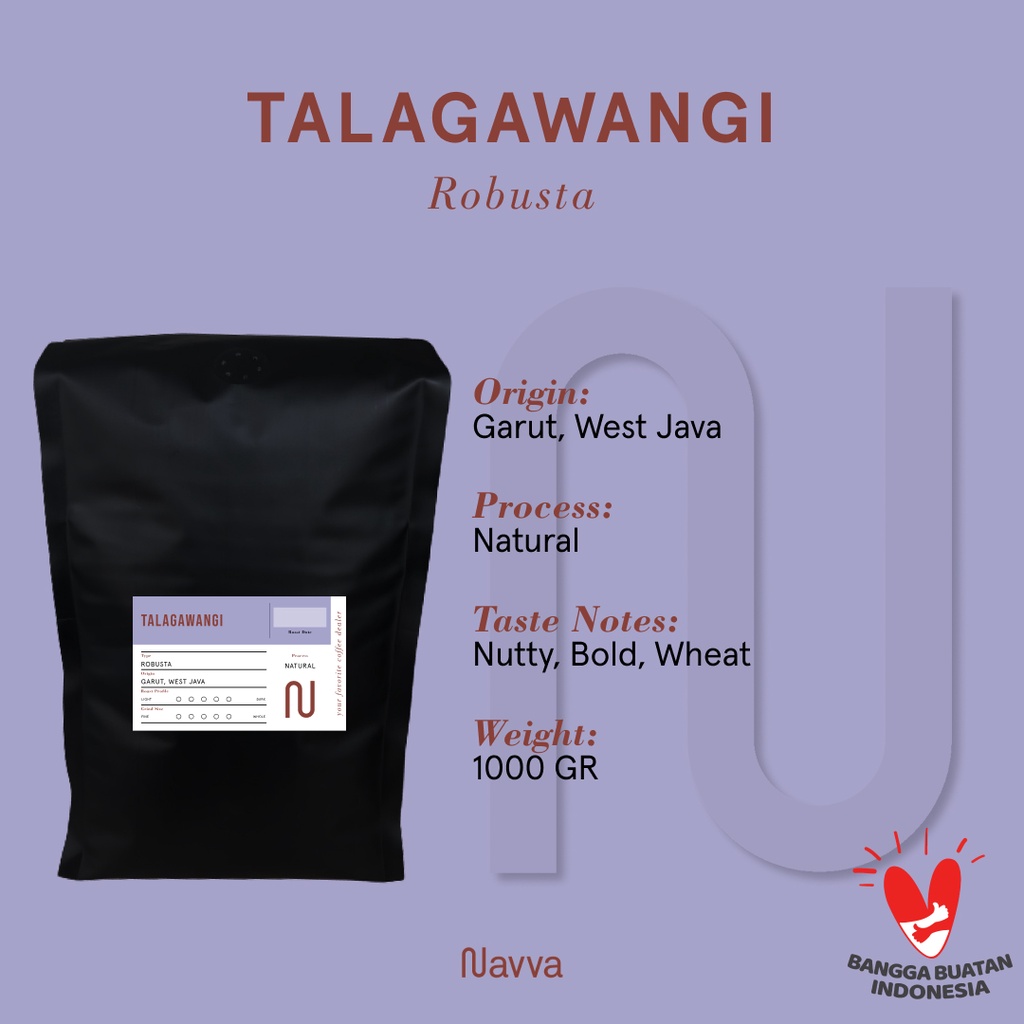 

Biji Kopi / Coffee Beans Premium Fine Robusta Talagawangi 1000 Gr 1 KG