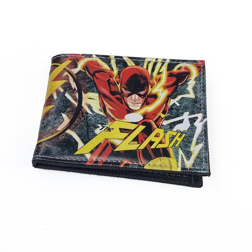 SHOPEE 6.6 SUPER SALE!! Dompet Anak Laki Laki Lipat Dua Dompet Anak Karakter Super Hero Flash F-30 Terbaru