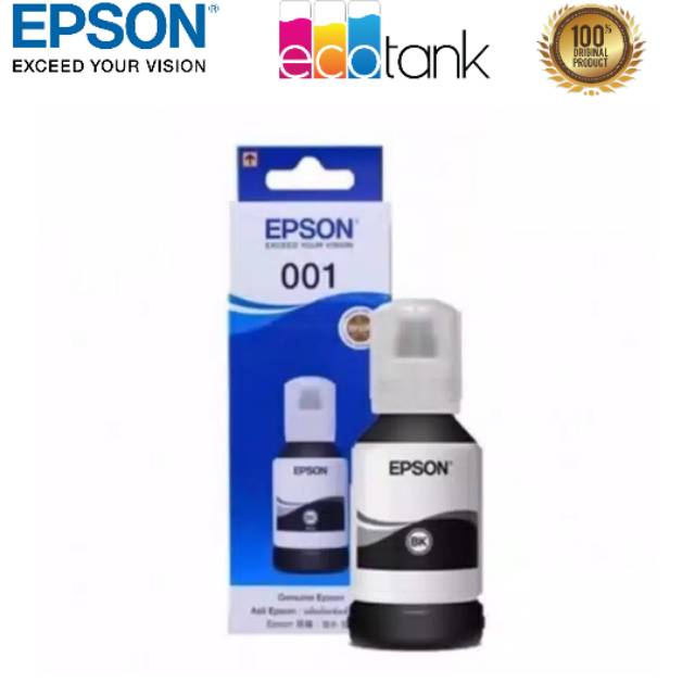 Tinta Epson 001 Black Original 127 ml untuk L4150 L4160 L6160 L6170 L6190