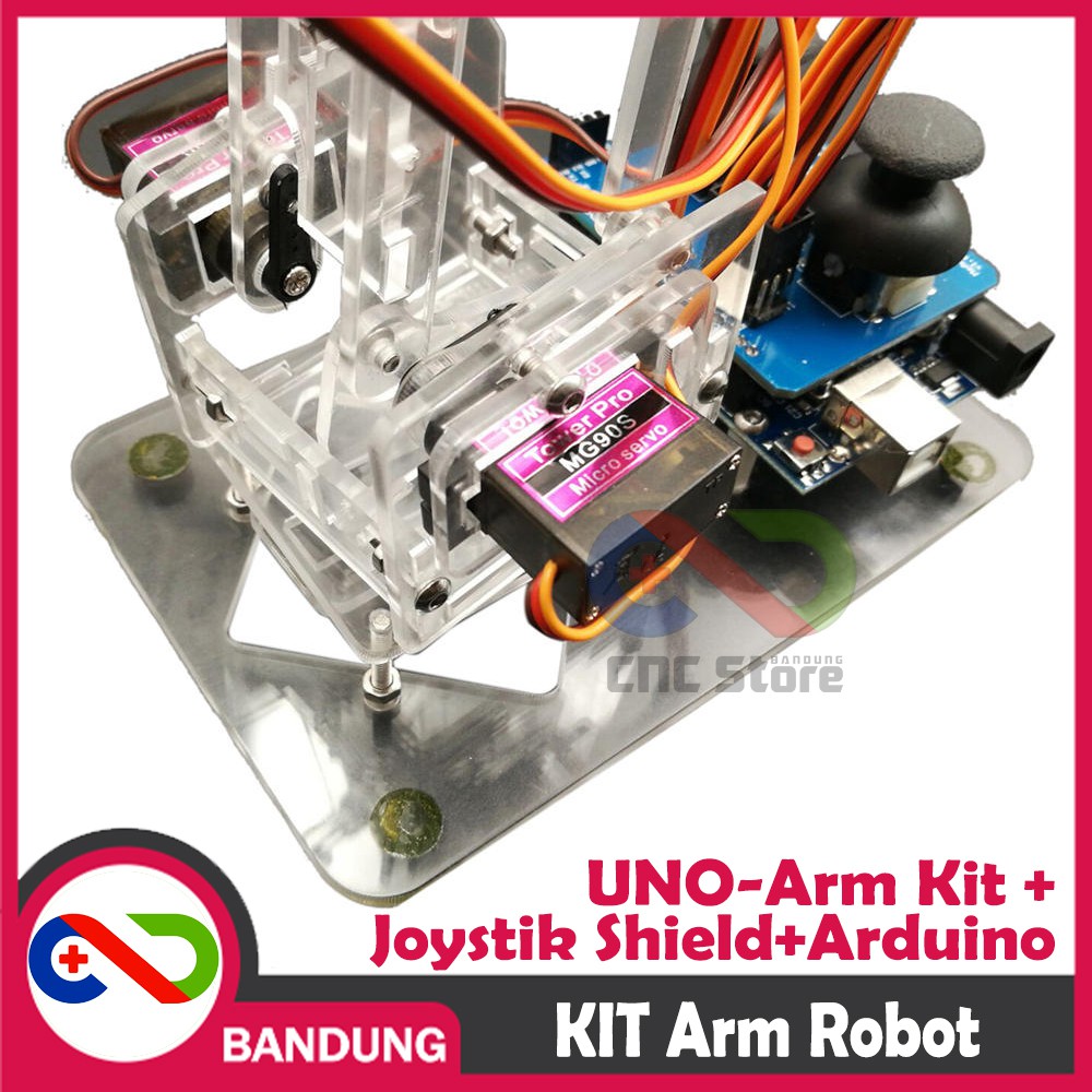 ROBOT ARM KIT PARTS UNOARM SHIELD FOR ARDUINO UNO JOYSTIK HAND GRIPPER