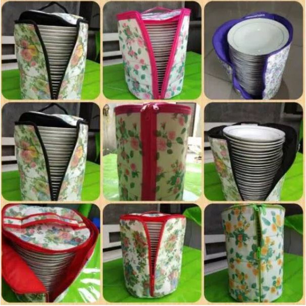 (NCS) SARUNG TEMPAT PIRING ANTI DEBU DAN SERANGGA / TAS PIRING PRAKTIS 25 CM ( 1 kg muat 23 pcs )