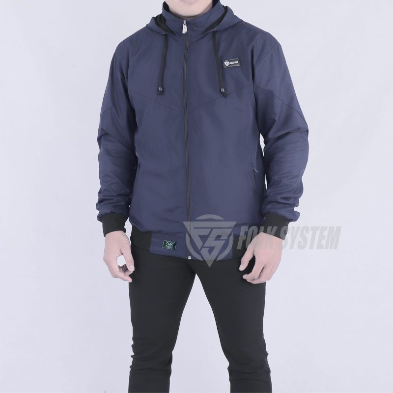 Jaket parasut pria windrunner folksystem