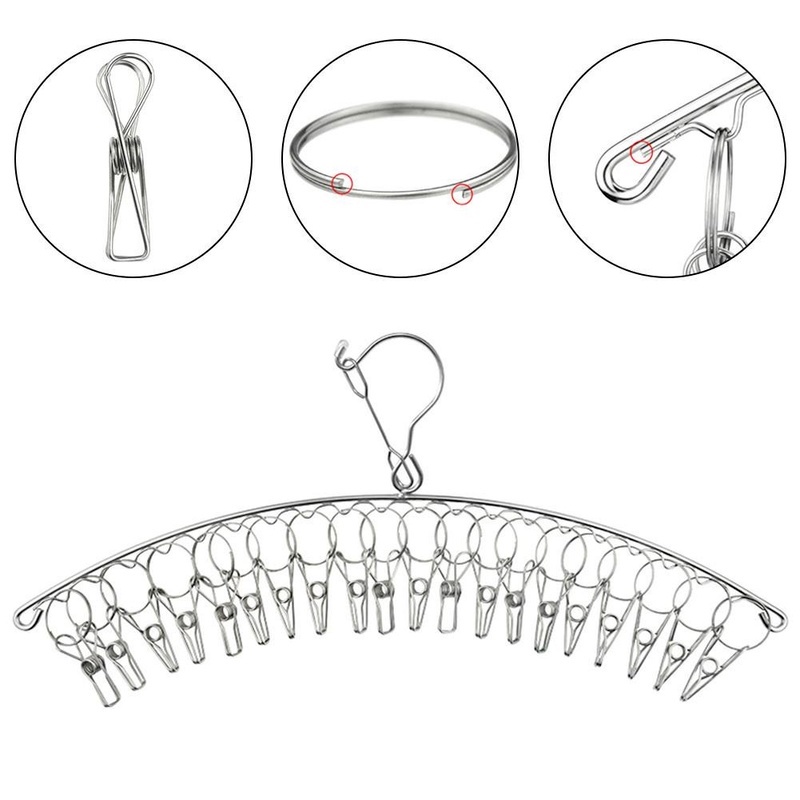 Rak Holder Pengering Pakaian Dalam / Kaos Kaki Bahan Stainless Steel Anti Slip / Angin Hemat Ruangan Untuk Asrama / Camping