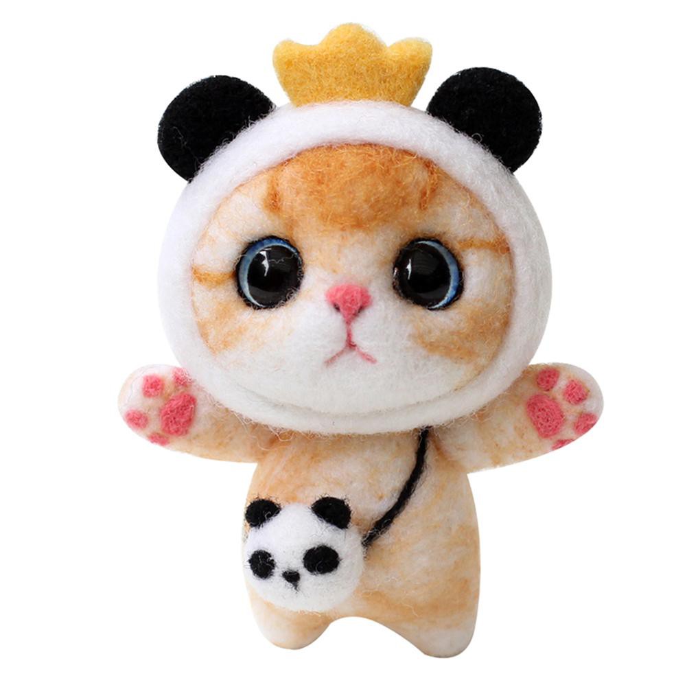 Mainan Boneka Kucing Bahan Wol Felt Handmade DIY untuk Mainan Boneka Kucing Bahan Wol Felt Handmade DIY untuk