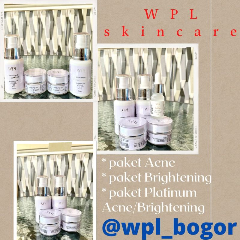 (BUY 1 GET 1 FREE) wpl beauty skincare by Winny Putri Lubis || WPL series acne dan series brightenin