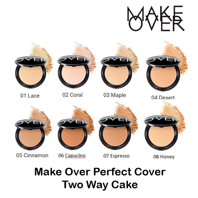 ☘️Yuri Kosmetik☘️ Make Over Perfect Cover Two Way Cake / Bedak Compact / EXPIRED 2025