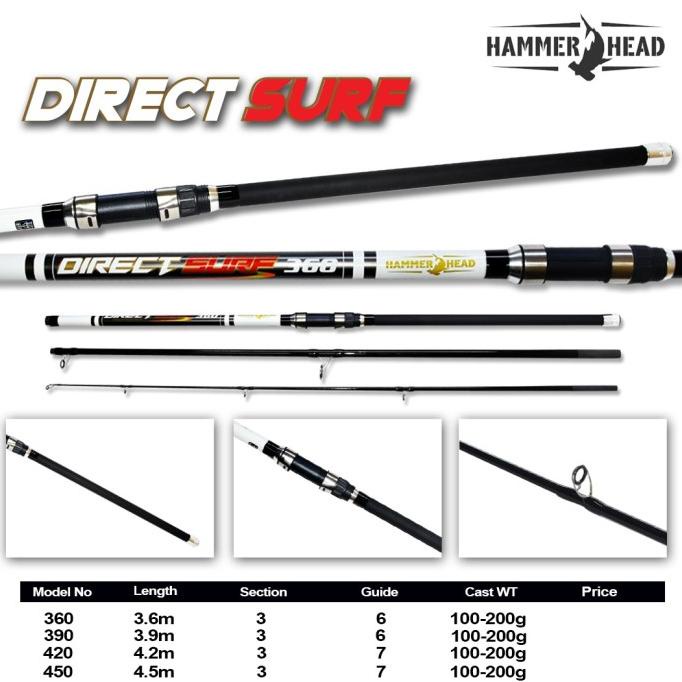 joran hammerhead direct surf pilihan 360 atau 390 sambung 3