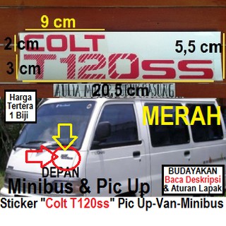 Sticker Stiker Merk Tulisan List Untuk Kepala Depan Mitsubishi