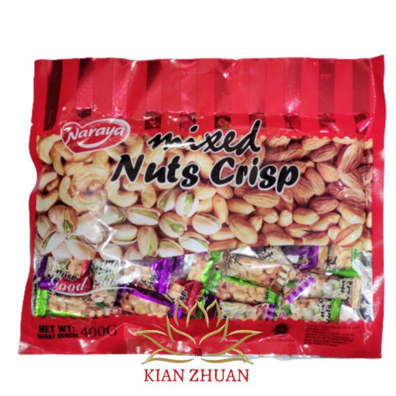 

Naraya Mixed Nuts Crisp 400gr / Permen Enting Enting