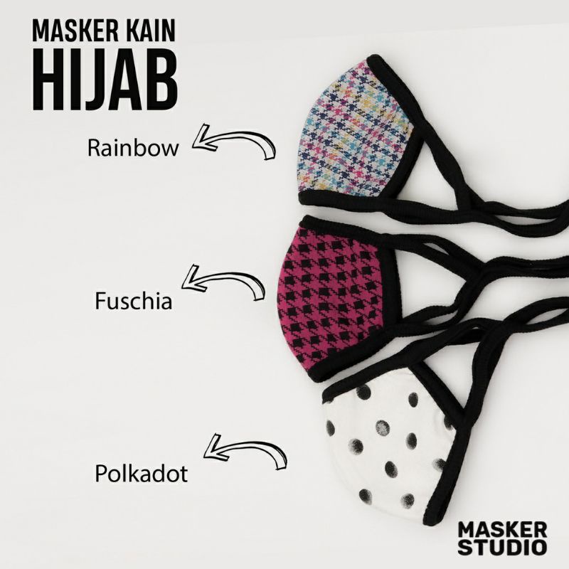 Masker Hijab Jilbab 4 ply by Masker Studio