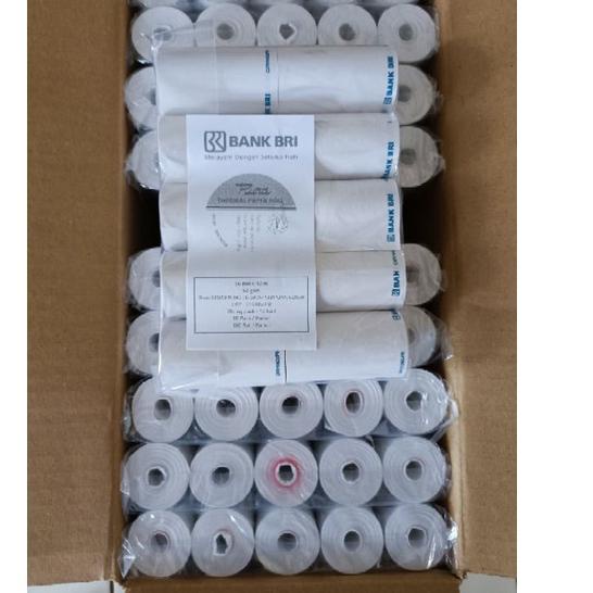 

[PRODUK IZ7NT] KERTAS THERMAL STRUK EDC BRI 58x33 AGEN BRILINK/LOGO BRI TNF