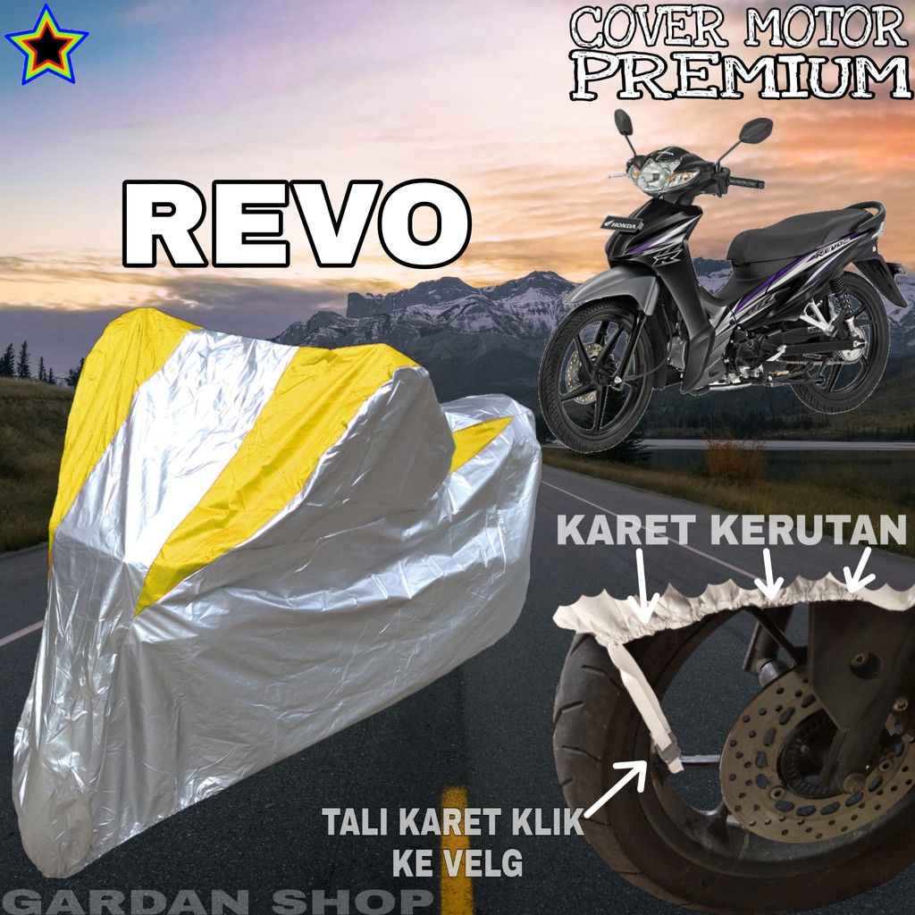 Sarung Motor REVO Silver KUNING Body Cover Revo PREMIUM