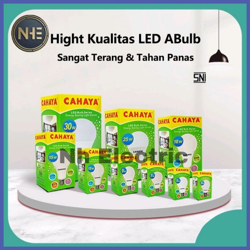 Lampu Led Cahaya 3/5/7/9/12/15/18 Watt - Led Bohlam 3W 5W 7W 9W 12W 15W 18W Garansi 1 Tahun