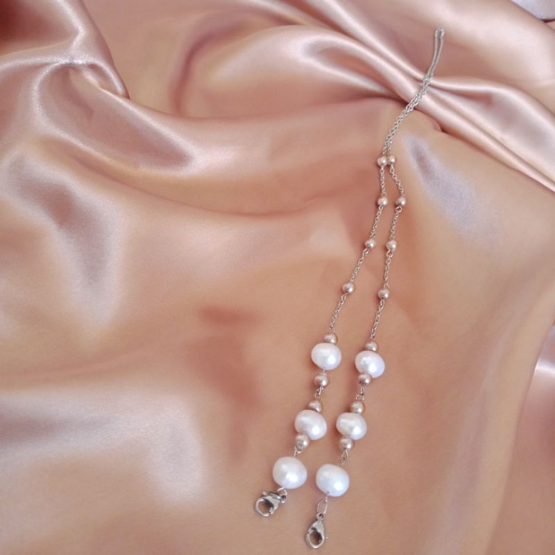 READY  STRAP MASKER MUTIARA AIR TAWAR ASLI LOMBOK // STRAP MASKER