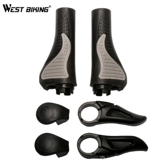 Terbaik Handgrip Gagang Sepeda Rubber Ergonomic Grip Mtb Model Tanduk Terbaik